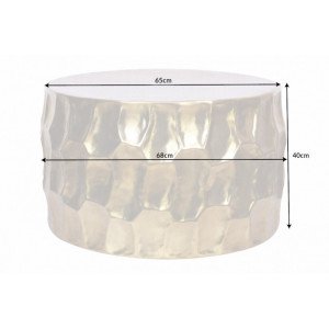 JADE modern fém dohányzóasztal - 68cm - arany