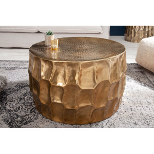 JADE modern fém dohányzóasztal - 68cm - arany