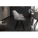 MATCH - design bársony szék - szürke