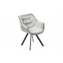 MATCH - design bársony szék - szürke