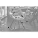 MATCH - design bársony szék - szürke