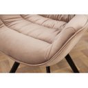 MATCH - design bársony szék - greige