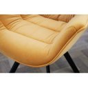 MATCH design bársony szék - okker