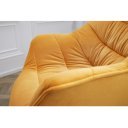 MATCH design bársony szék - okker