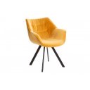 MATCH design bársony szék - okker