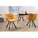 MATCH design bársony szék - okker