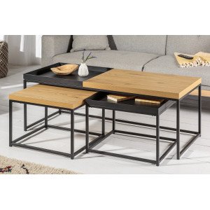 LOFT modern dohányzóasztal szett INVICTA