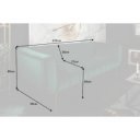 NOBLESSE exkluzív bársony kanapé - smaragd - 225cm