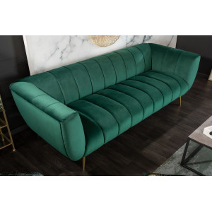NOBLESSE exkluzív bársony kanapé - smaragd - 225cm