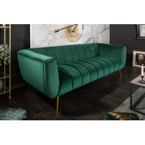 NOBLESSE exkluzív bársony kanapé - smaragd - 225cm