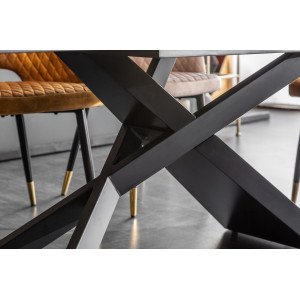 EUPHORIA exkluzív bővíthető étkezőasztal - sötét márvány - 180-220-260cm