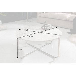 NOBLE modern márvány dohányzóasztal - 62cm