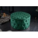 MODERN BAROCK design bársony puff - 75cm - zöld