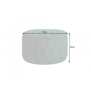 MODERN BAROCK design bársony puff - 75cm - zöld