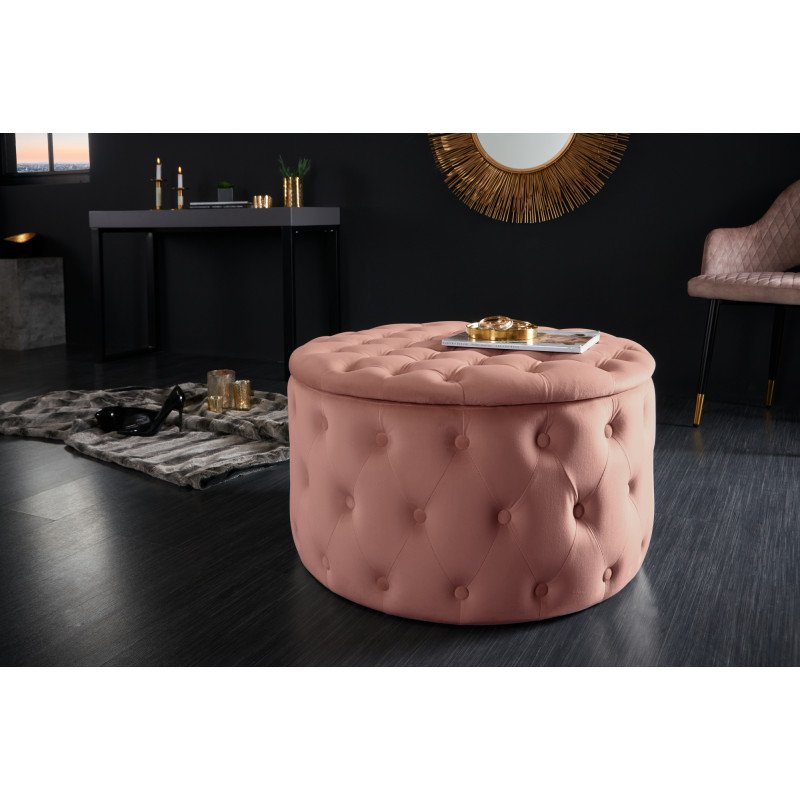 MODERN BAROCK design bársony puff - 75cm - lazac