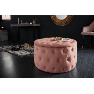 MODERN BAROCK design bársony puff - 75cm - lazac INVICTA