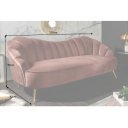 ARIELLE exkluzív bársony kanapé - mályva