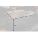 MERAN exkluzív kerámia dohányzóasztal - 75cm - beton