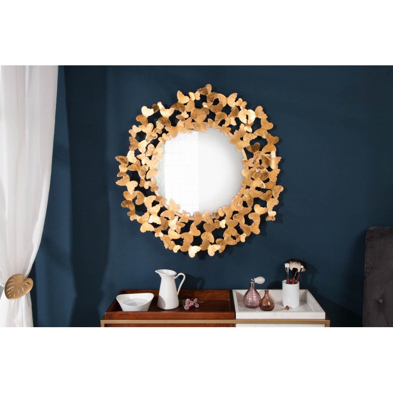 BUTTERFLY design tükör - arany - 78cm