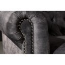 CHESTER bársony kanapé - 205cm - szürke