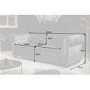 CHESTER bársony kanapé - 205cm - szürke