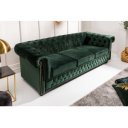 CHESTER bársony kanapé - 205cm - zöld