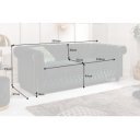 CHESTER bársony kanapé - 205cm - zöld