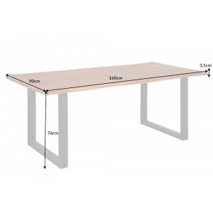 AKAZIE tömör akác étkezőasztal - 160/180cm