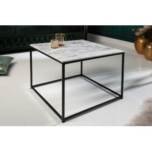 ELEMENTS exkluzív márvány dohányzóasztal - 50cm - fehér