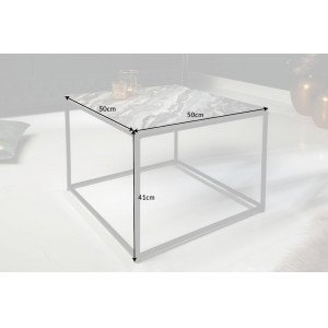 ELEMENTS exkluzív márvány dohányzóasztal - 50cm - szürke