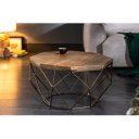 DIAMOND modern mangófa dohányzóasztal - 69cm