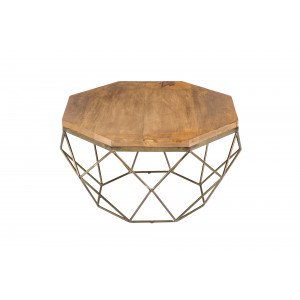 DIAMOND modern mangófa dohányzóasztal - 69cm