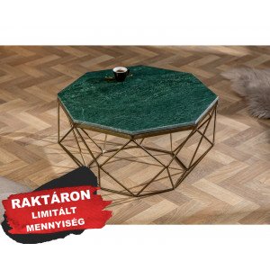 DIAMOND modern márvány dohányzóasztal - 69cm - zöld INVICTA