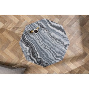 DIAMOND modern márvány dohányzóasztal - 69cm - szürke