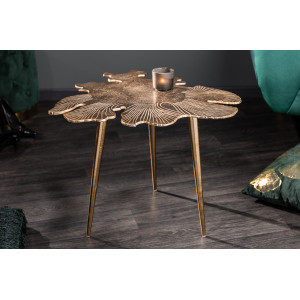 LEAF design dohányzóasztal - 57cm - arany