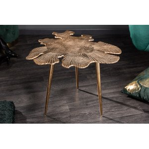 LEAF design dohányzóasztal - 57cm - arany Fém