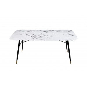 PARIS design üveg étkezőasztal - 180cm - fehér
