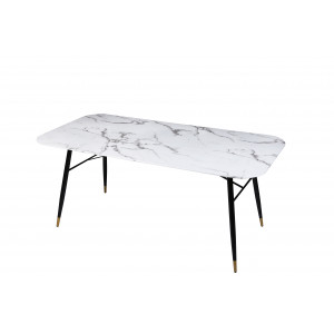 PARIS design üveg étkezőasztal - 180cm - fehér