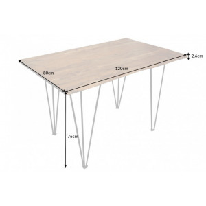 MAMANA tömör akác étkezőasztal - 120cm