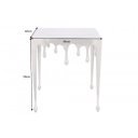 LIQUID design fém lerakóasztal - 34/46cm - ezüst