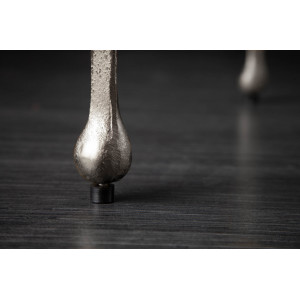 LIQUID design fém lerakóasztal - 34/46cm - ezüst