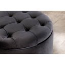 MODERN BAROCK modern bársony puff/tároló - 50cm - fekete