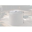 MODERN BAROCK modern bársony puff/tároló - 50cm - szürke