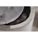 MODERN BAROCK modern bársony puff/tároló - 50cm - szürke