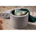 MODERN BAROCK modern bársony puff/tároló - 50cm - szürke