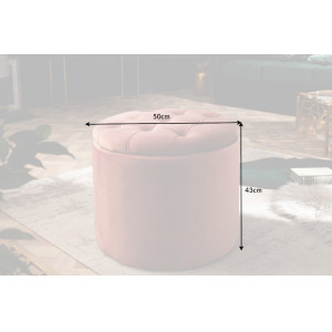 MODERN BAROCK modern bársony puff/tároló - 50cm - lazac
