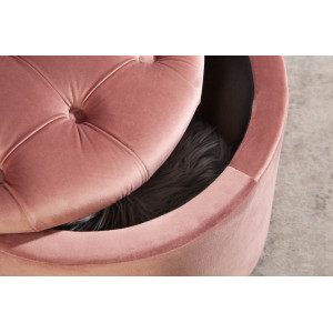 MODERN BAROCK modern bársony puff/tároló - 50cm - lazac