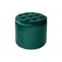MODERN BAROCK modern bársony puff/tároló - 50cm - zöld