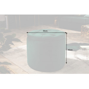 MODERN BAROCK modern bársony puff/tároló - 50cm - zöld