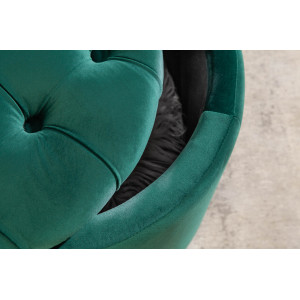 MODERN BAROCK modern bársony puff/tároló - 50cm - zöld